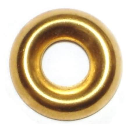 Midwest Fastener Countersunk Washer, Fits Bolt Size #10 , Brass 100 PK 04002